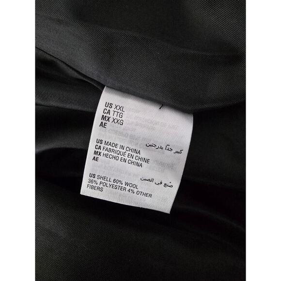 INC‎ International Concepts Wool Coat Faux Fur Collar Belted Black XXL Mob Wife - Picture 5 of 11